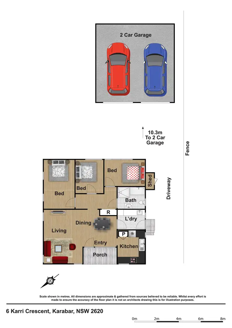 Floorplan of Homely house listing, 6 Karri Cres, Karabar NSW 2620
