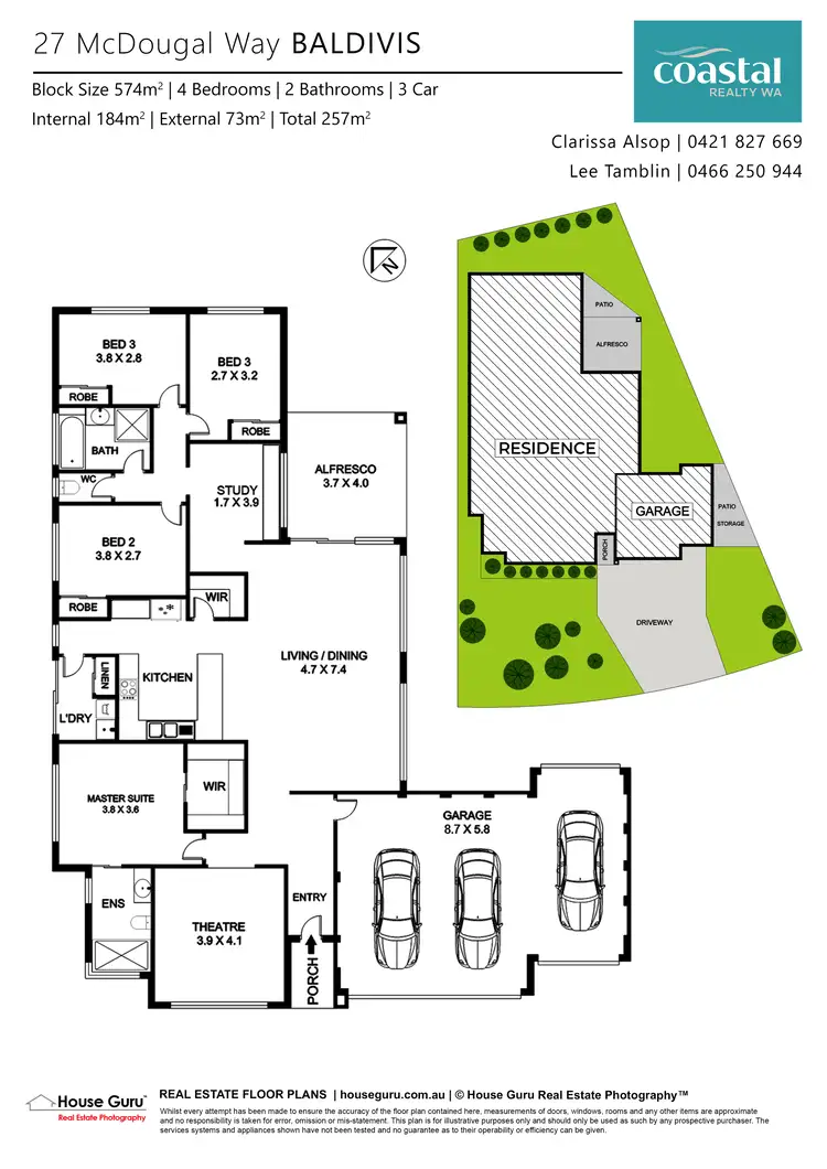 Floorplan of Homely house listing, 27 Mcdougal Way, Baldivis WA 6171