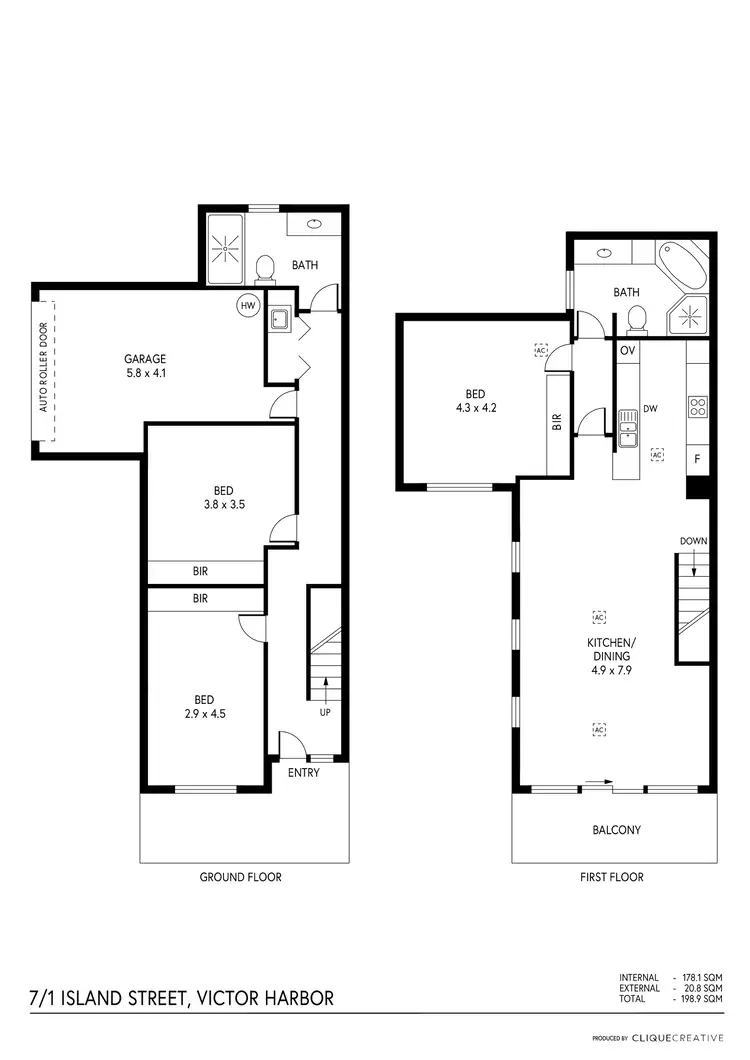 Floorplan of Homely townhouse listing, Unit 7/1 Island St, Victor Harbor SA 5211