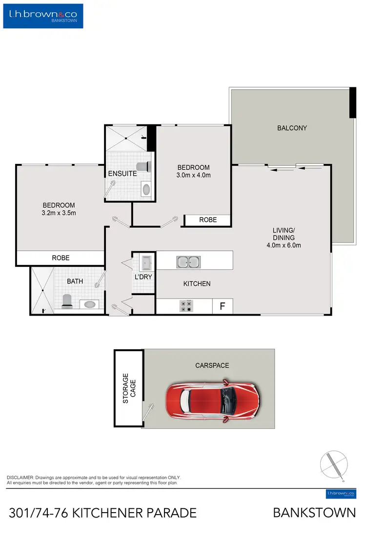 Floorplan of Homely apartment listing, 301/74 Kitchener Pde, Bankstown NSW 2200
