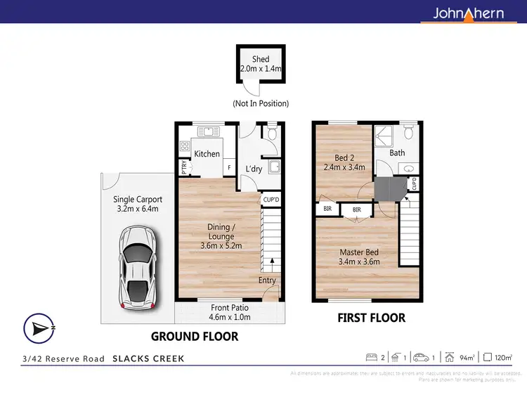 Floorplan of Homely townhouse listing, Unit 3/42 Reserve Rd, Slacks Creek QLD 4127