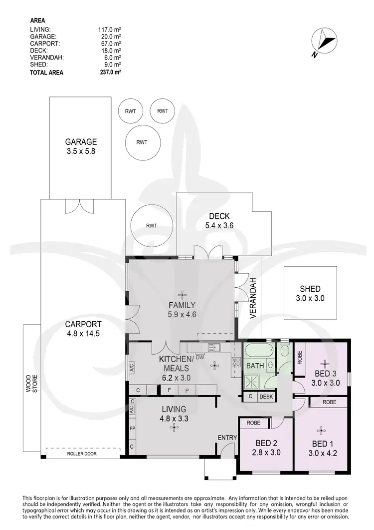 Floorplan of Homely house listing, 6 Mawson Rd, Meadows SA 5201