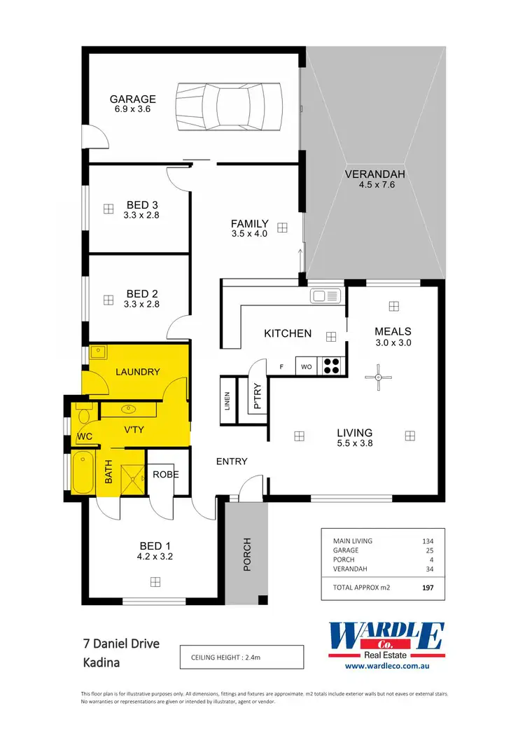 Floorplan of Homely house listing, 7 Daniel Dr, Kadina SA 5554