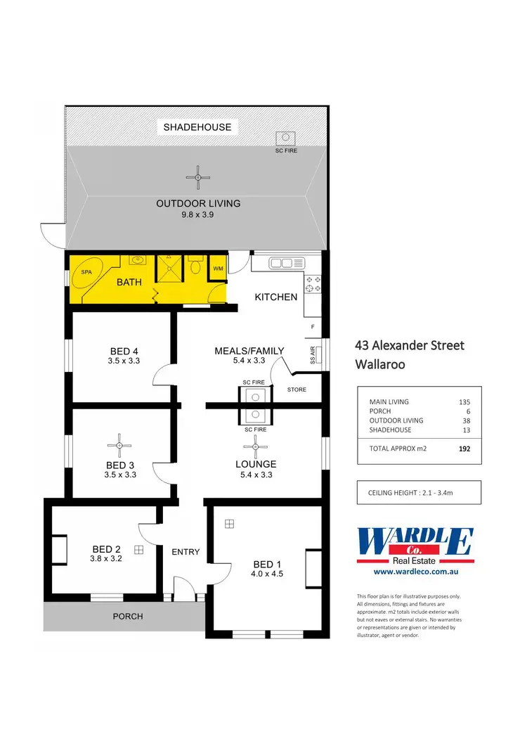 Floorplan of Homely house listing, 43 Alexander St, Wallaroo SA 5556