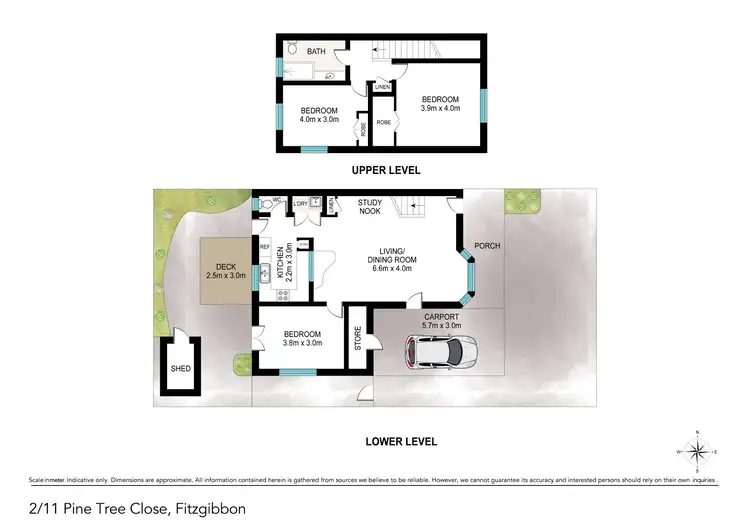 Floorplan of Homely semi-detached listing, Unit 2/11 Pine Tree Close, Fitzgibbon QLD 4018
