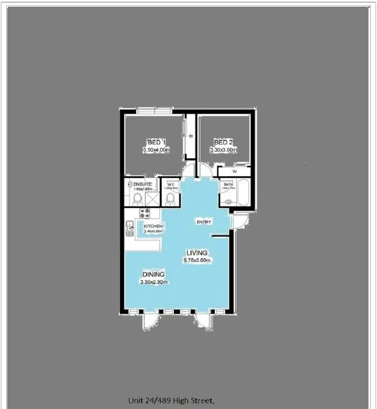 Floorplan of Homely townhouse listing, Unit 24/489-493 High St, Golden Square VIC 3555