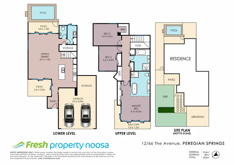 Floorplan of Homely townhouse listing, 12/66 The Avenue, Peregian Springs QLD 4573