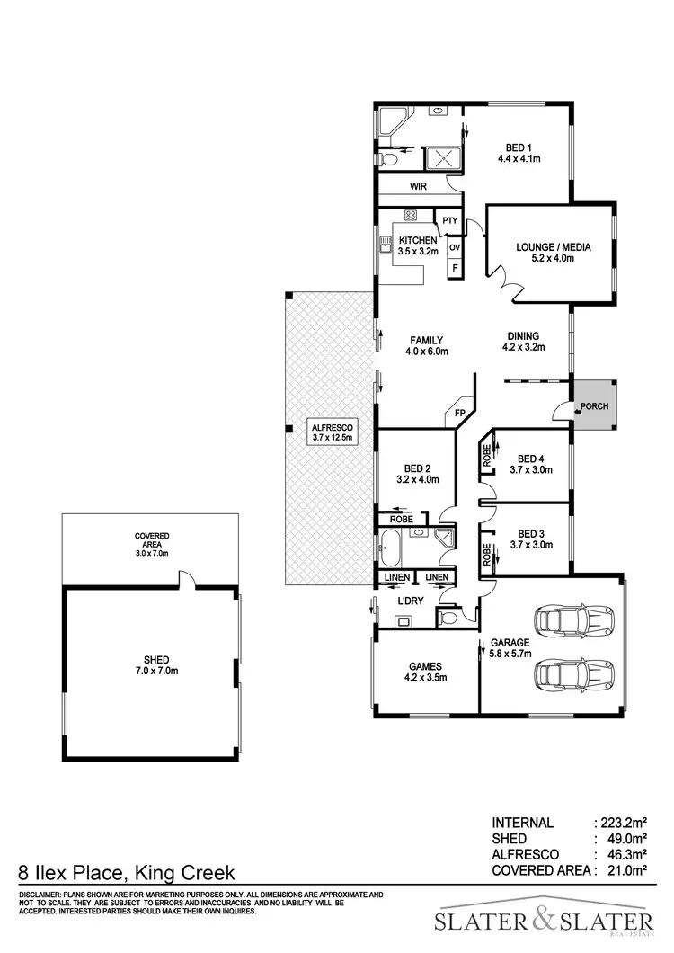 Floorplan of Homely rural property listing, 8 Ilex Pl, King Creek NSW 2446