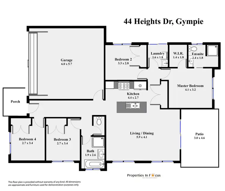 Floorplan of Homely house listing, 44 Heights Drive, Gympie QLD 4570