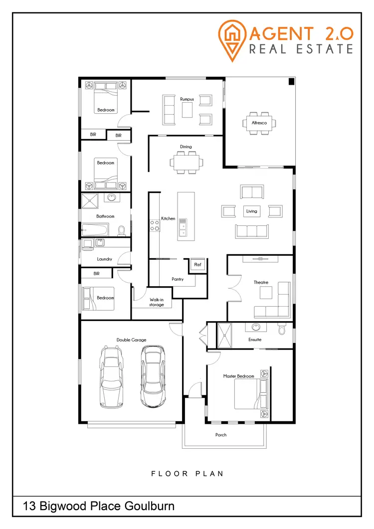 Floorplan of Homely house listing, 13 Bigwood Pl, Goulburn NSW 2580