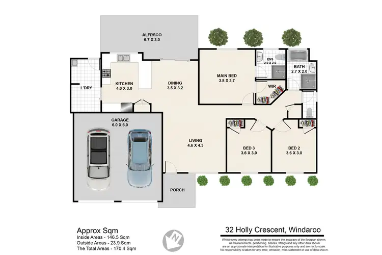 Floorplan of Homely house listing, 32 Holly Cres, Windaroo QLD 4207