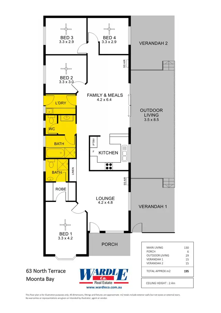 Floorplan of Homely house listing, 63 North Tce, Moonta Bay SA 5558