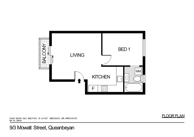 Floorplan of Homely unit listing, Unit 9/3 Mowatt St, Queanbeyan East NSW 2620