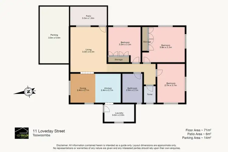 Floorplan of Homely house listing, 11 Loveday St, Rangeville QLD 4350