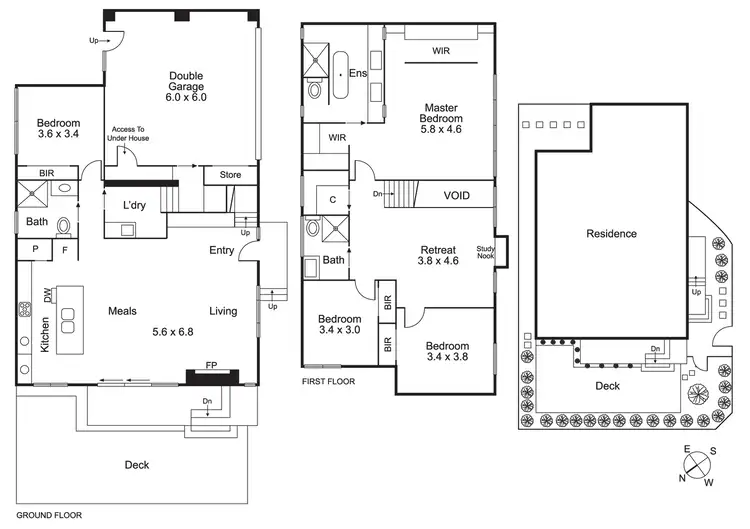Floorplan of Homely townhouse listing, 1A Lawrence St, Brighton VIC 3186