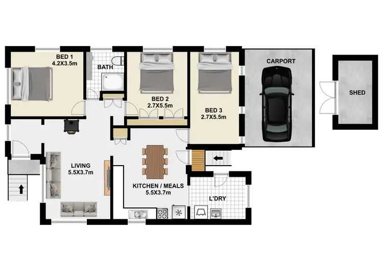 Floorplan of Homely house listing, 21A Sinclair Dr, Ellen Grove QLD 4078