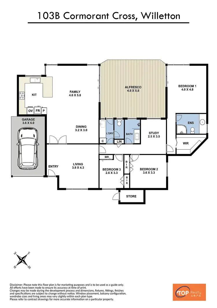 Floorplan of Homely house listing, 103B Cormorant Cross, Willetton WA 6155