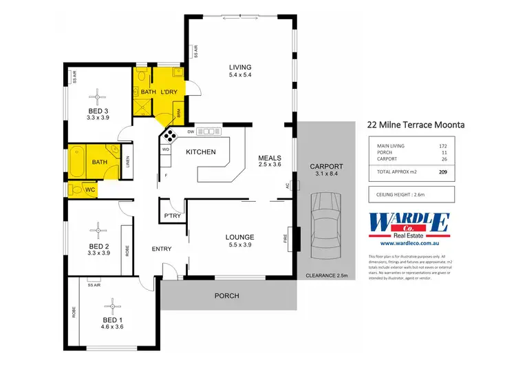Floorplan of Homely house listing, 22 Milne Tce, Moonta SA 5558