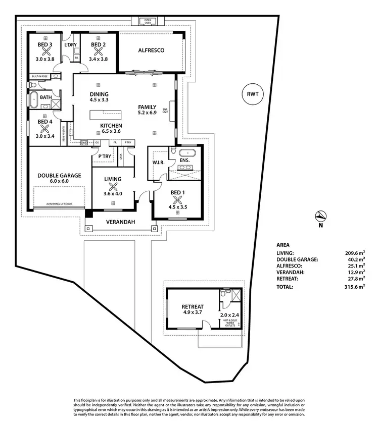 Floorplan of Homely house listing, 1, 13 Bernhardt Cres, Hahndorf SA 5245