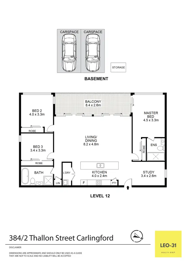 Floorplan of Homely apartment listing, Unit 384/2 Thallon St, Carlingford NSW 2118