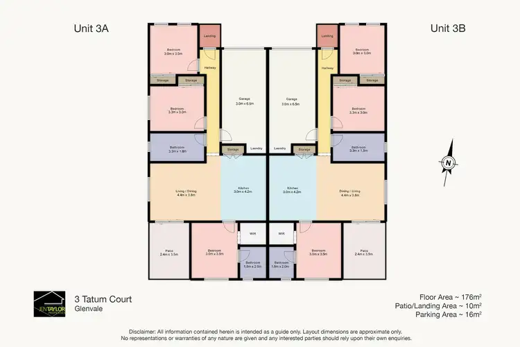 Floorplan of Homely unit listing, 3A Tatum Ct, Glenvale QLD 4350