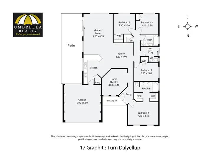 Floorplan of Homely house listing, 17 Graphite Turn, Dalyellup WA 6230