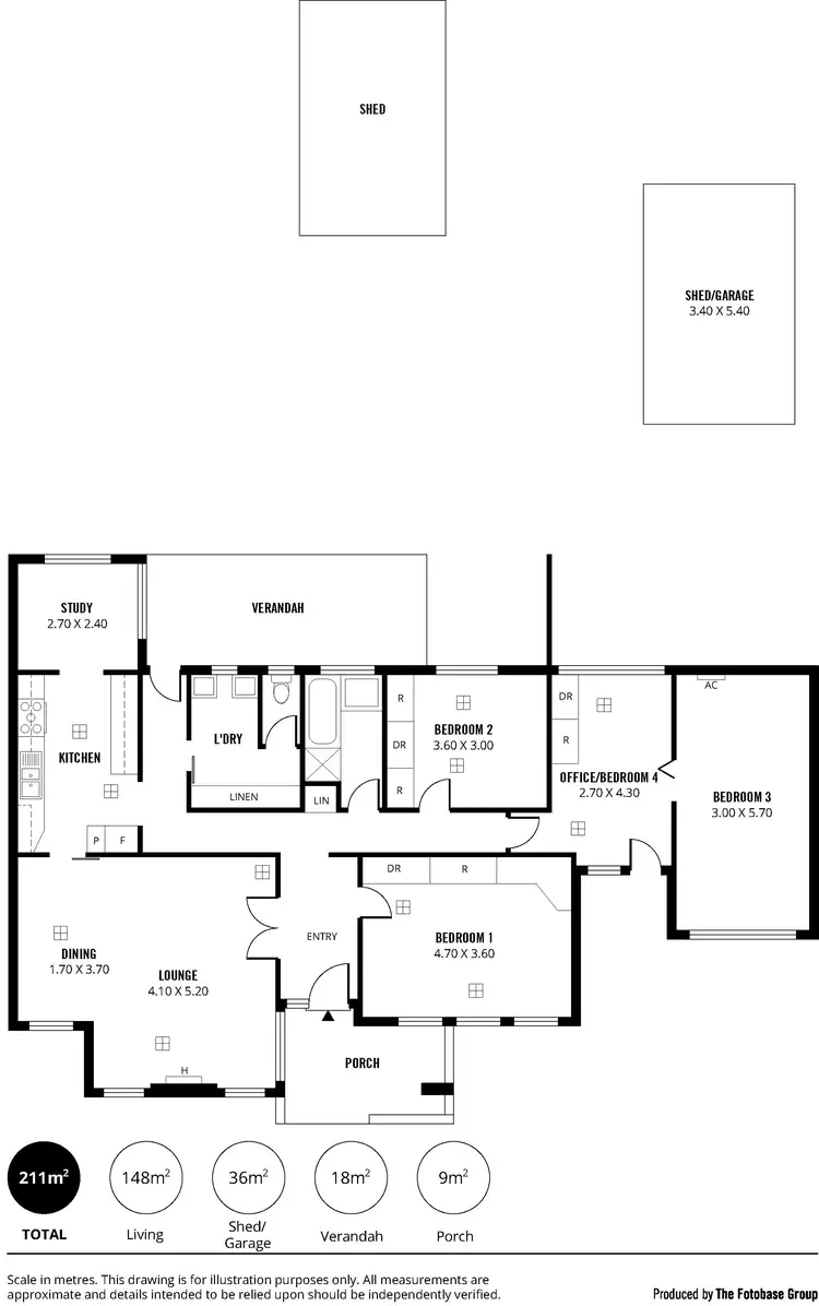 Floorplan of Homely house listing, 412 Glynburn Rd, Erindale SA 5066