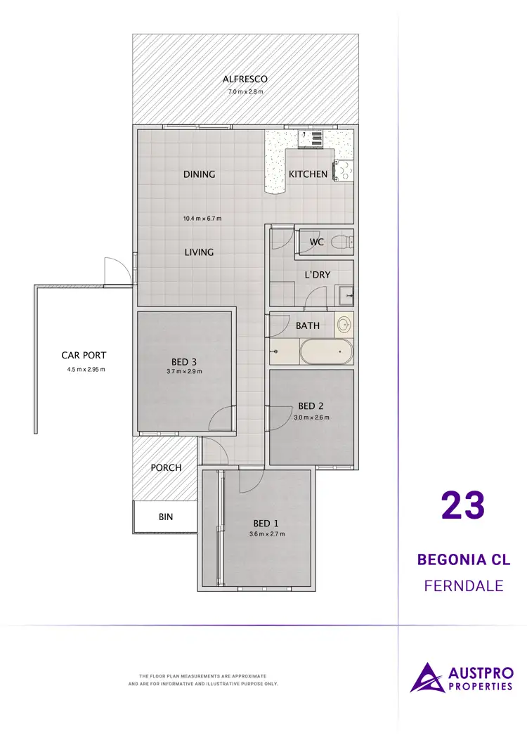 Floorplan of Homely house listing, 23 Begonia Close, Ferndale WA 6148