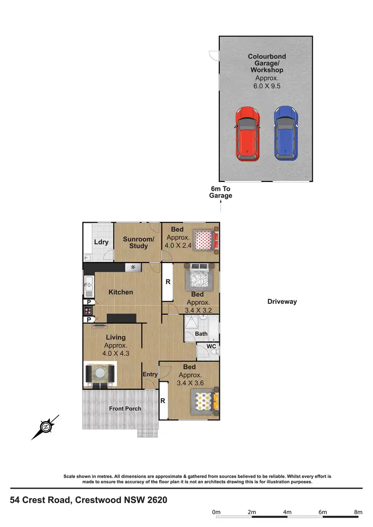 Floorplan of Homely house listing, 54 Crest Rd, Crestwood NSW 2620