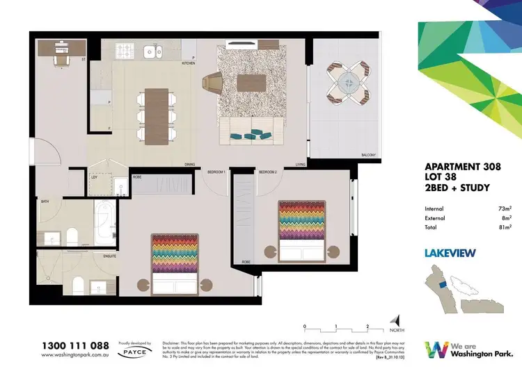 Floorplan of Homely apartment listing, 308/5 Vermont Cres, Riverwood NSW 2210
