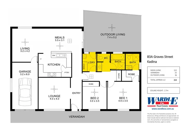 Floorplan of Homely house listing, 83A Graves St, Kadina SA 5554