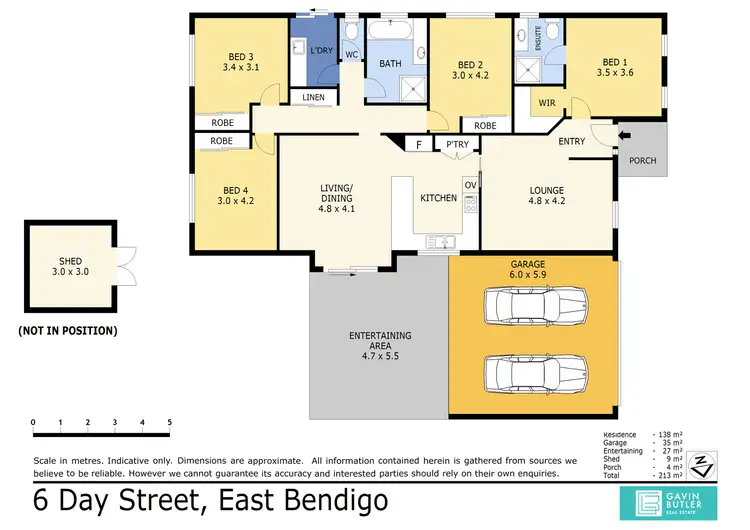 Floorplan of Homely house listing, 6 Day St, East Bendigo VIC 3550