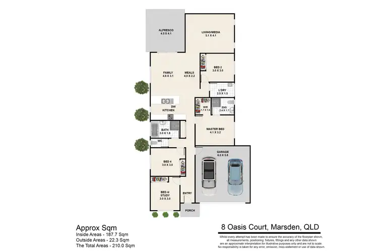 Floorplan of Homely house listing, 8 Oasis Ct, Marsden QLD 4132