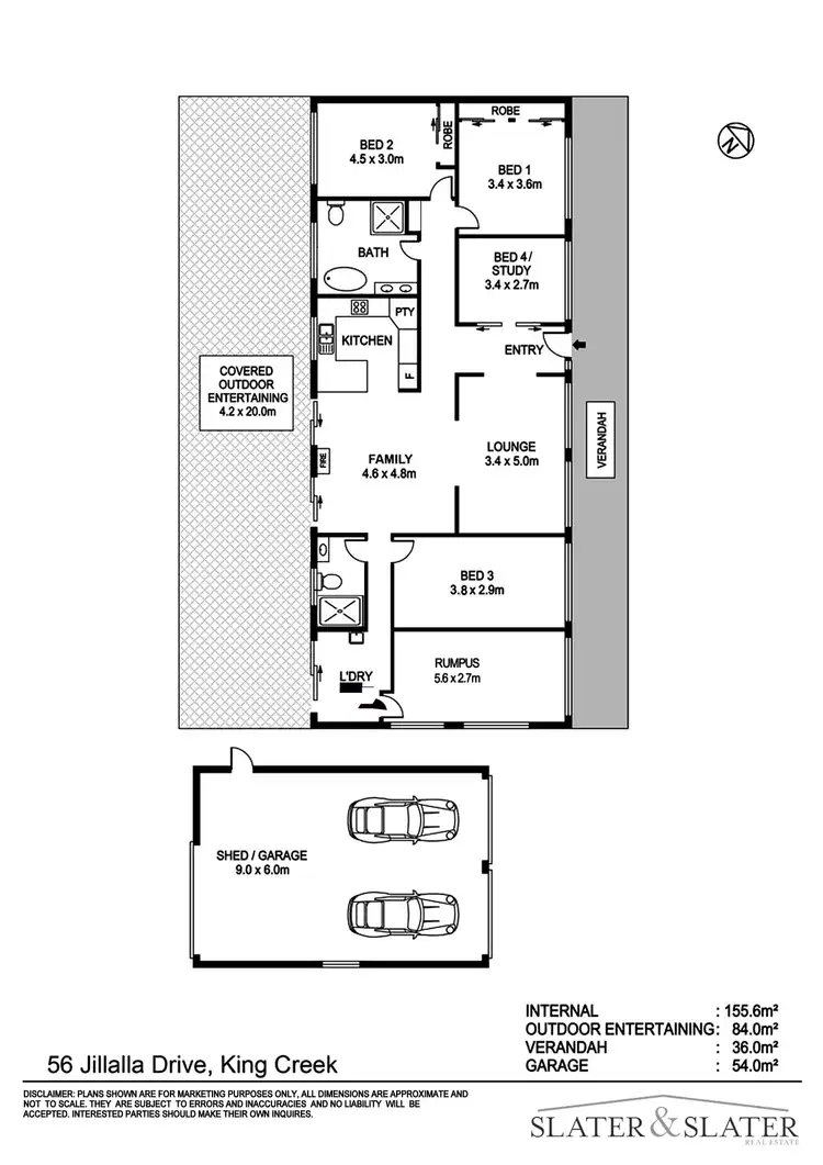 Floorplan of Homely rural property listing, 56 Jillalla Drive, King Creek NSW 2446