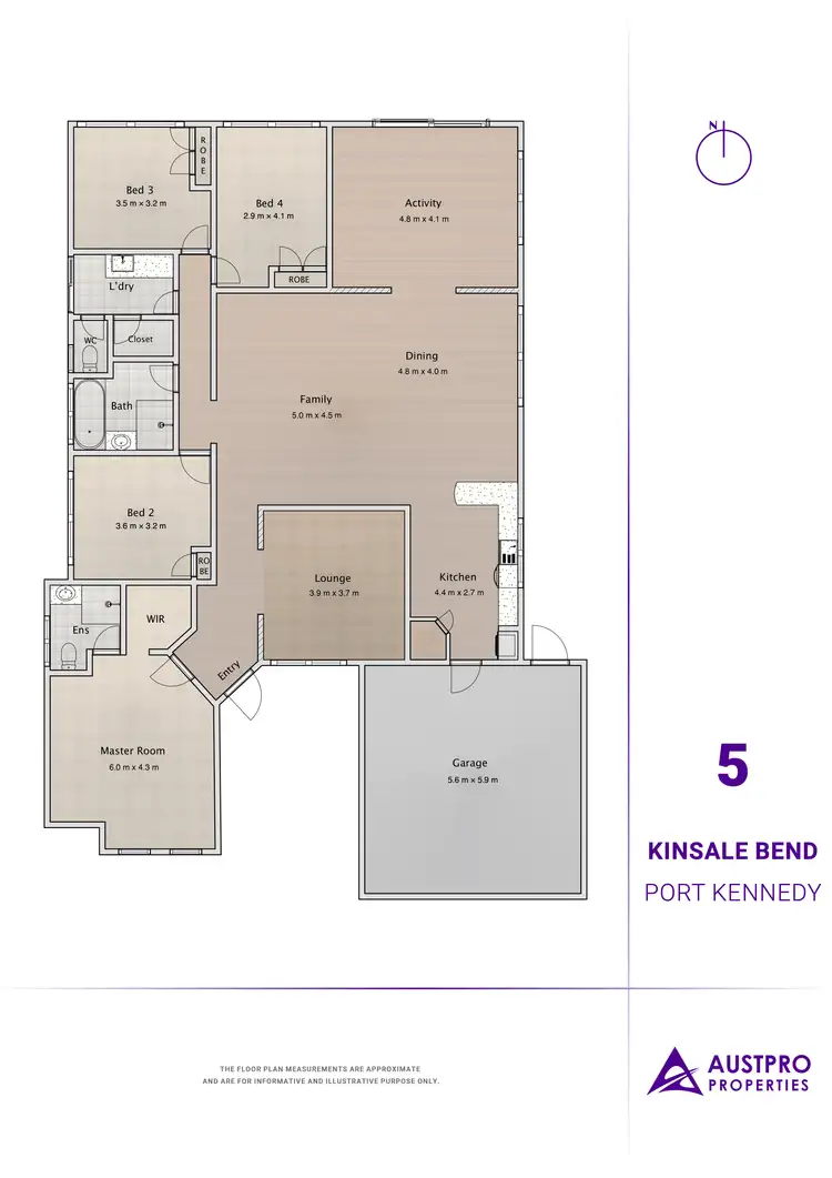 Floorplan of Homely house listing, 5 Kinsale Bend, Port Kennedy WA 6172