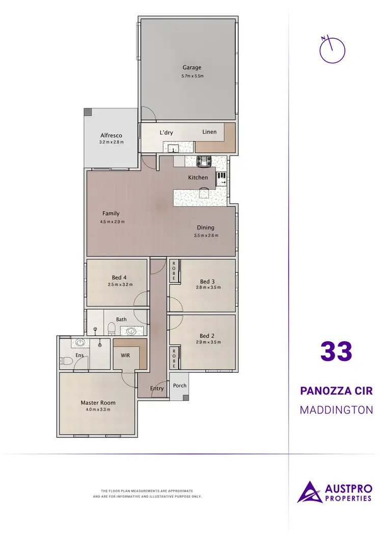 Floorplan of Homely house listing, 33 Panozza Circle, Maddington WA 6109