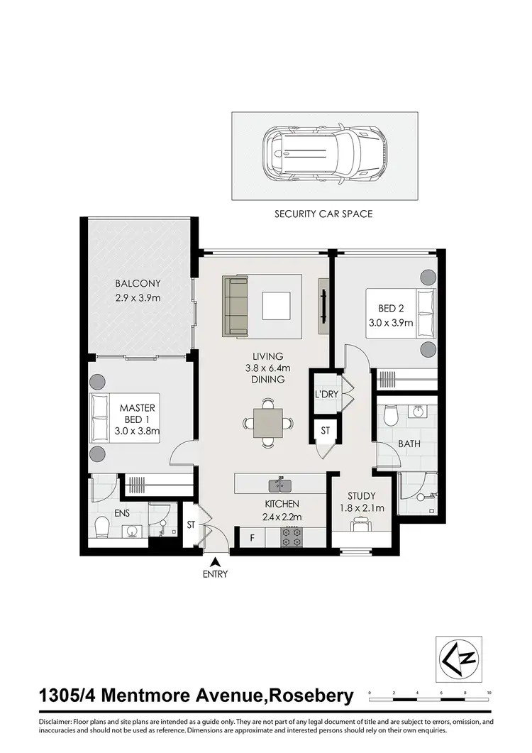 Floorplan of Homely apartment listing, 1305/4 Mentmore Ave, Rosebery NSW 2018