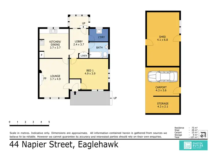 Floorplan of Homely house listing, 44 Napier St, Eaglehawk VIC 3556