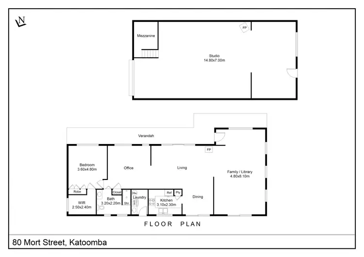 Floorplan of Homely house listing, 80 Mort St, Katoomba NSW 2780