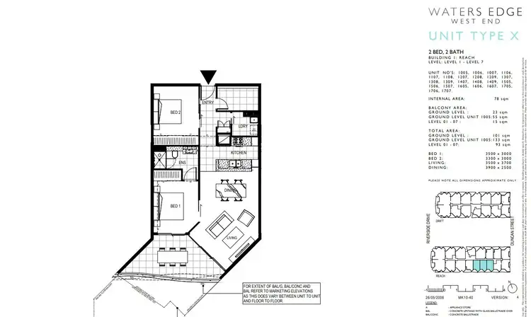 Floorplan of Homely apartment listing, 1207/45 Duncan St, West End QLD 4101