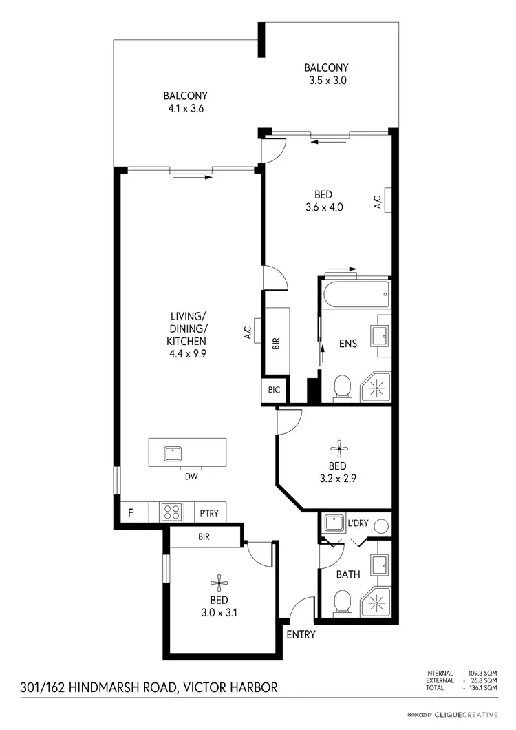 Floorplan of Homely unit listing, Unit 301/162 Hindmarsh Rd, Victor Harbor SA 5211