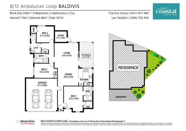 Floorplan of Homely house listing, Unit 8/12 Andalusian Loop, Baldivis WA 6171