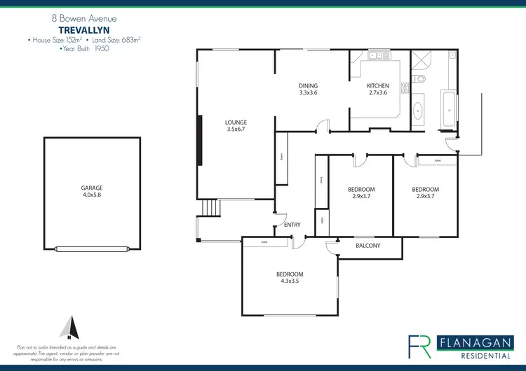 Floorplan of Homely house listing, 8 Bowen Ave, Trevallyn TAS 7250