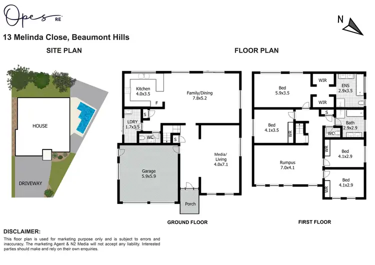 Floorplan of Homely house listing, 13 Melinda Close, Beaumont Hills NSW 2155