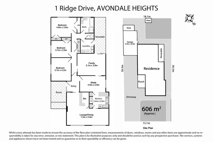 Floorplan of Homely house listing, 1 Ridge Drive, Avondale Heights VIC 3034
