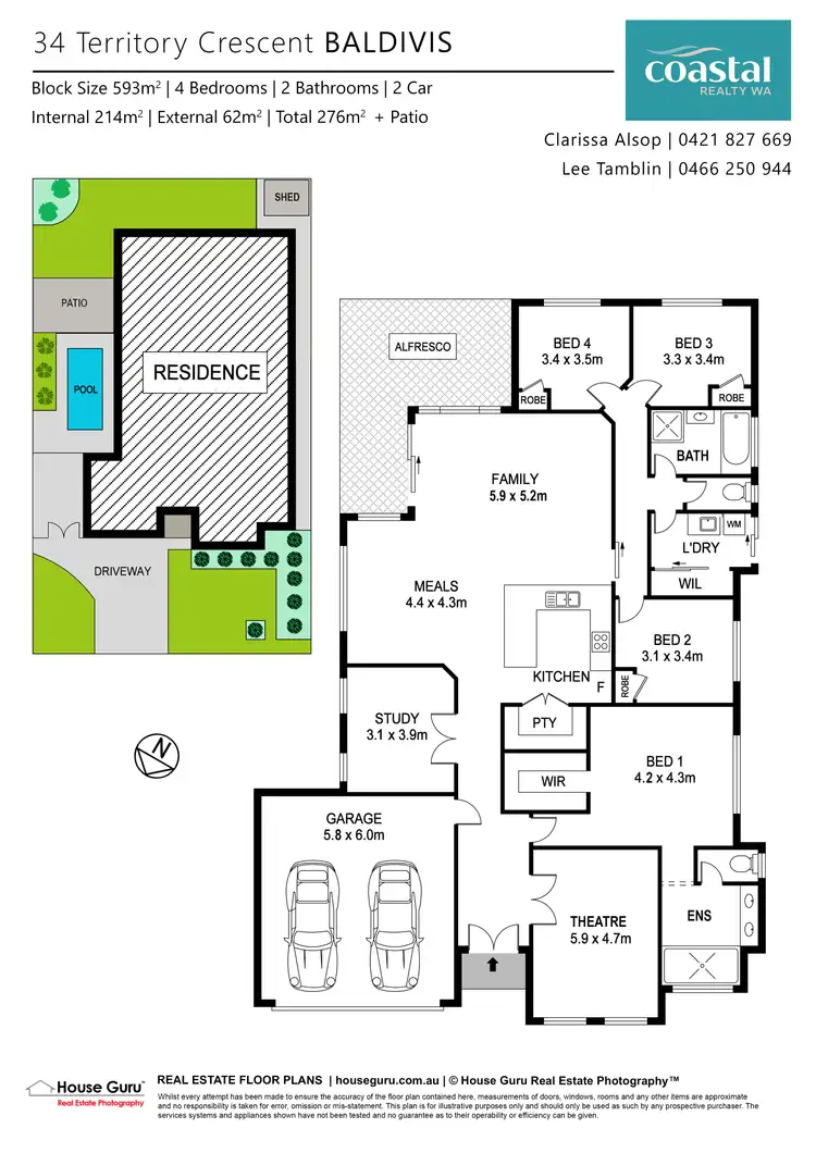 Floorplan of Homely house listing, 34 Territory Cres, Baldivis WA 6171