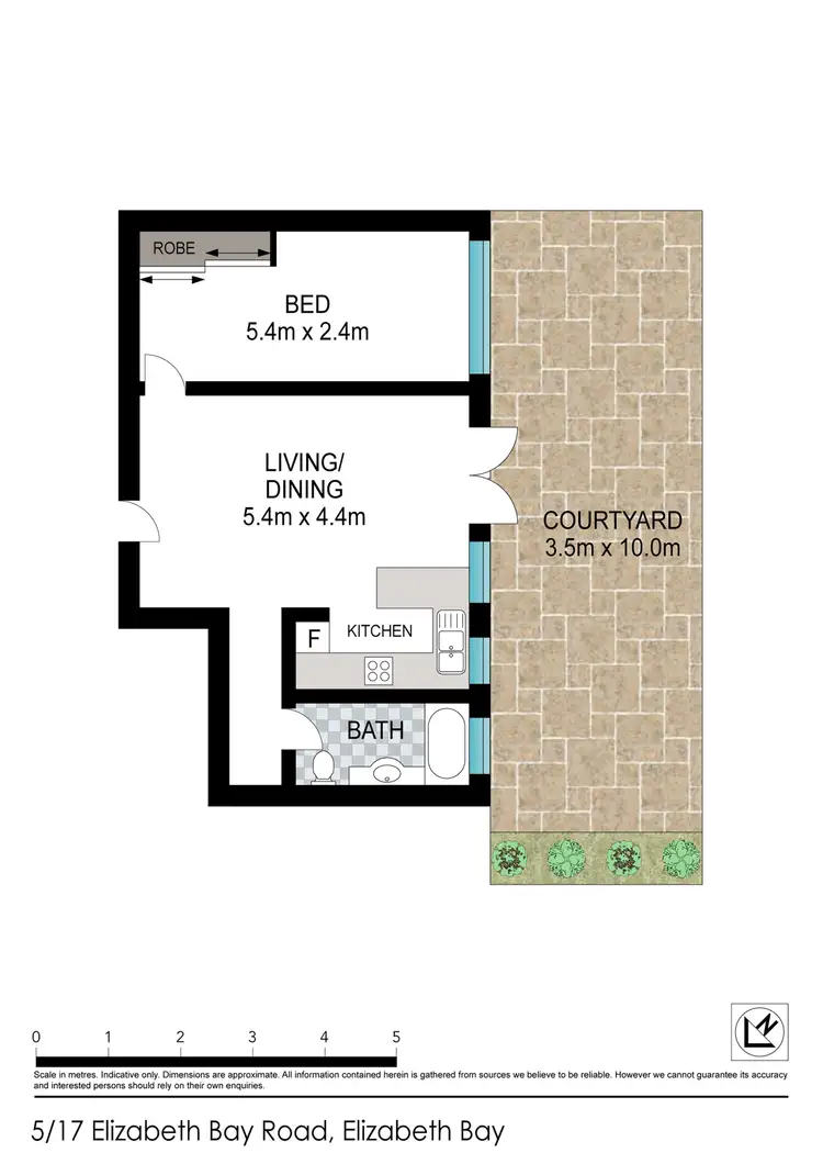 Floorplan of Homely unit listing, Unit 5/17 Elizabeth Bay Rd, Elizabeth Bay NSW 2011