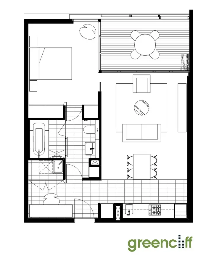 Floorplan of Homely apartment listing, 505/1 Sterling Cct, Camperdown NSW 2050