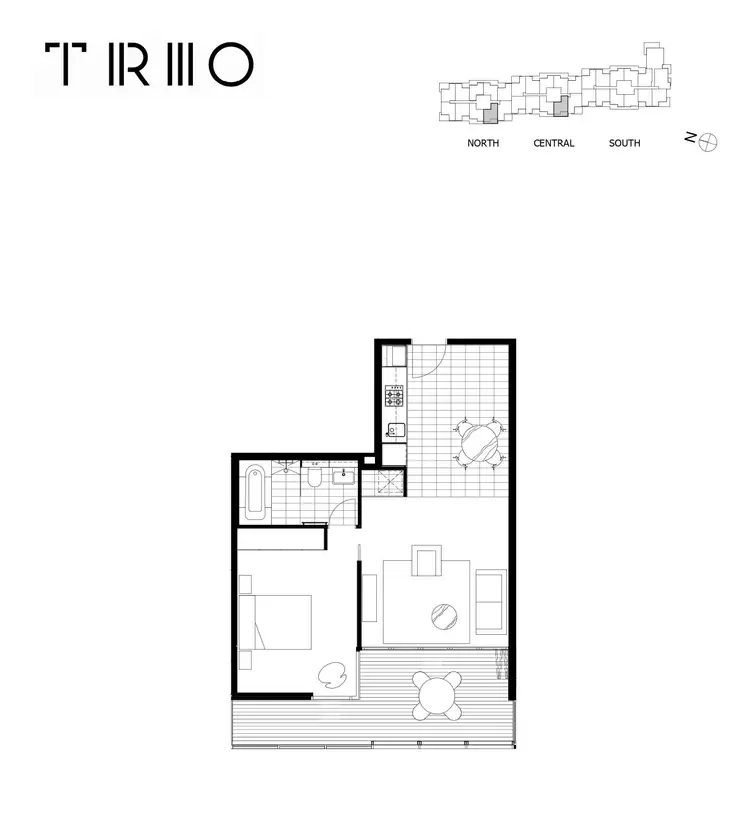 Floorplan of Homely apartment listing, 310/5 Sterling Cct, Camperdown NSW 2050