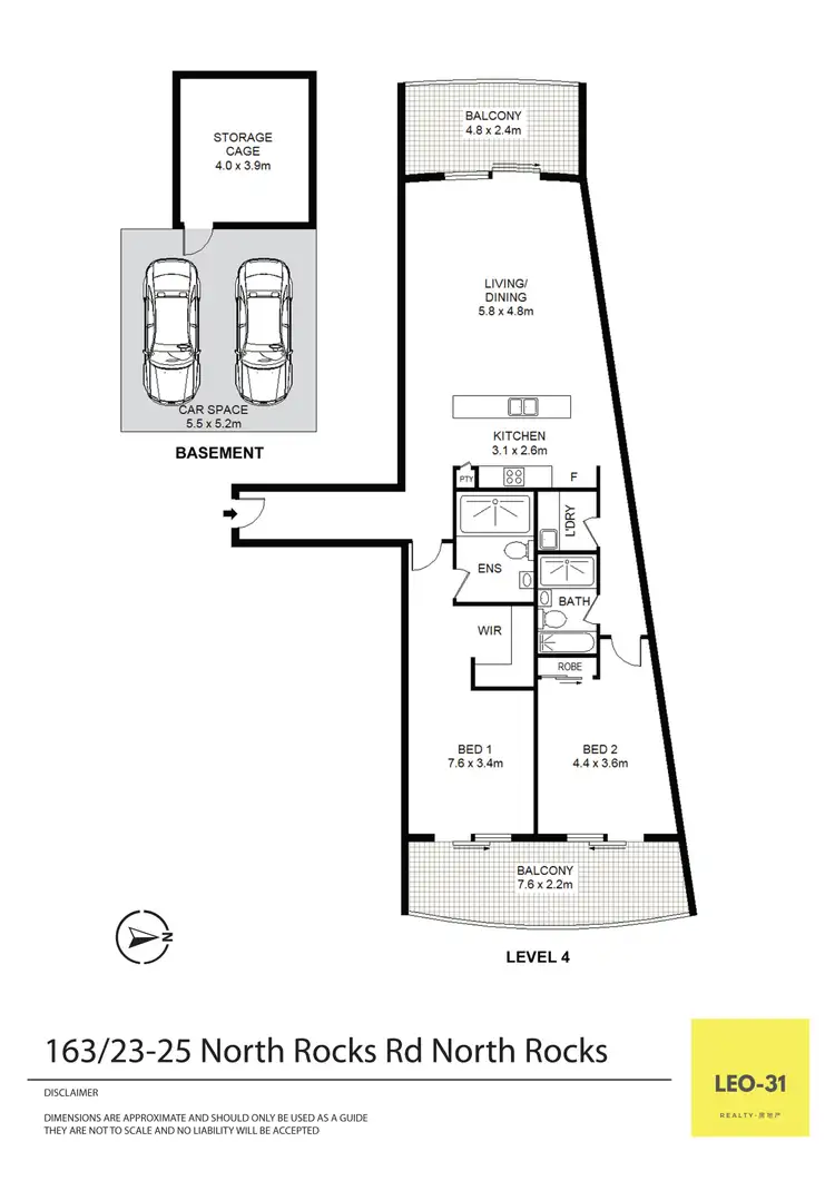 Floorplan of Homely apartment listing, Unit 163/23-25 North Rocks Rd, North Rocks NSW 2151